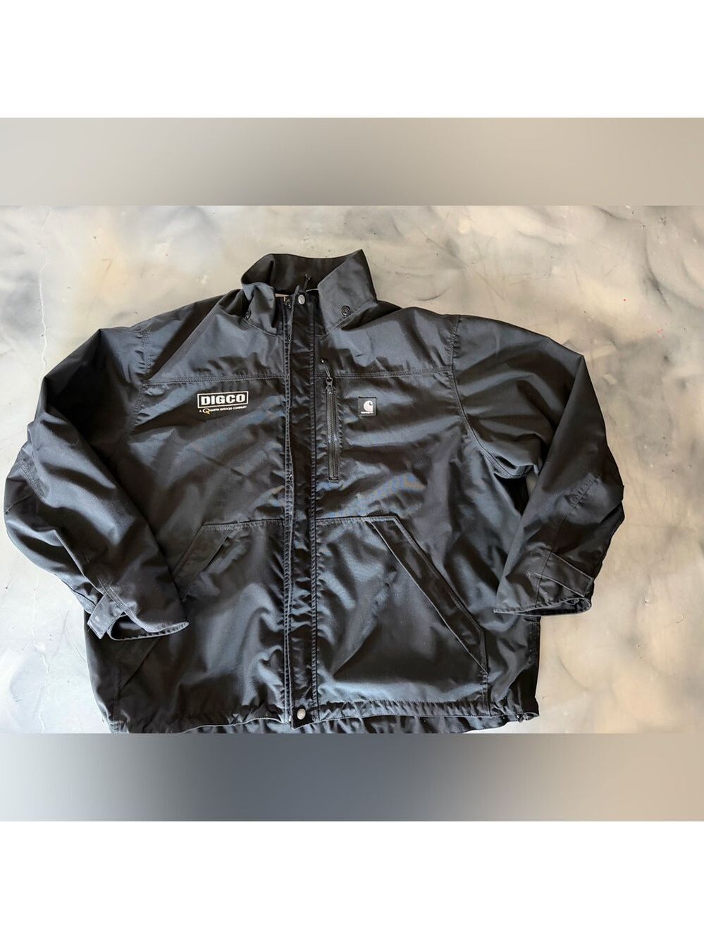 Carhartt Storm Defender Shoreline Jacket Rain J162 2XL No Hood Company Logo